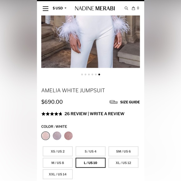 Nadine Merabi Amelia White Jumpsuit - Picture 3 of 3